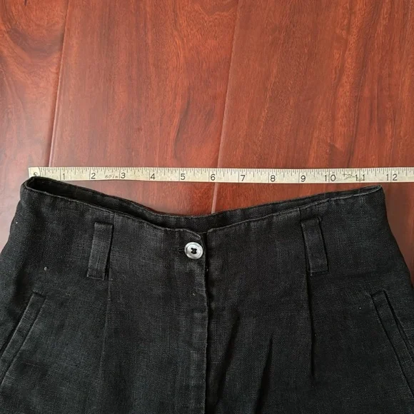 Vintage Ann Taylor 100% Linen Black trouser size S - Picture 5 of 7